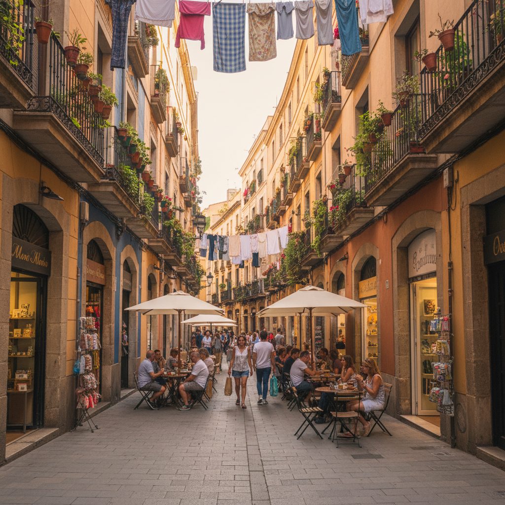 Charming street in the El Born neighborhood